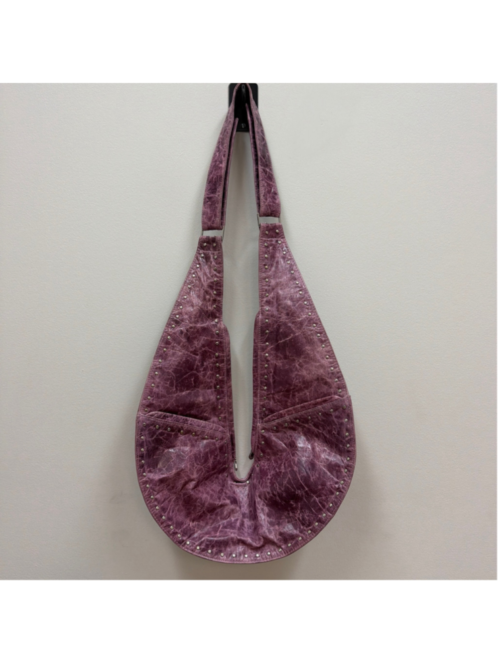 Sash Bag Purple Marbled Classic Studded Leather Bag! - Picture 1 of 7